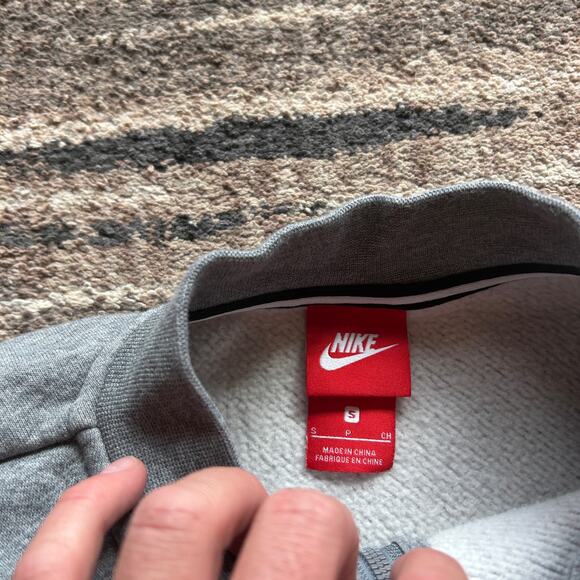 Women's Nike Air Heather Grey Zip Up Bomber Fleece Sweatshirt Jacket Sz Small S - Picture 5 of 6